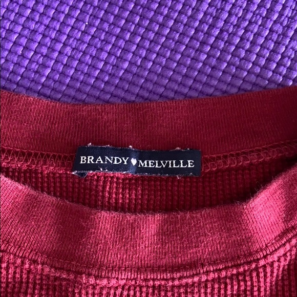 Red Henley Shirt - Brandy Melville - Picture 2 of 3